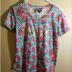 Merci Roses Shirt Floral Lace White